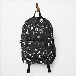 Black and Purple Witchy Pattern Backpack