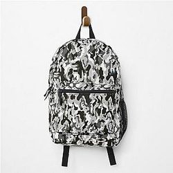 Black and White Dreamscape Camo Backpack