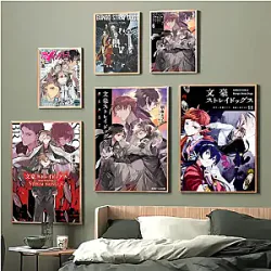 Bungou Stray Dogs Anime Vintage Sticky Retro Kraft Paper Posters