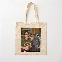 James Franco and Busy Philipps behind the scenes of Freaks and Geeks Cotton Tote Bag