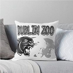 Dublin Zoo bus top Black Cats Mafia Shirts Spas Throw Pillow