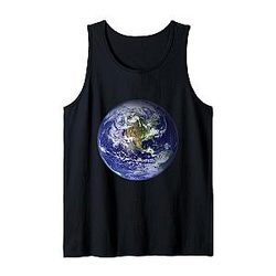 Earth Flat Earth in North America Space Tank Top