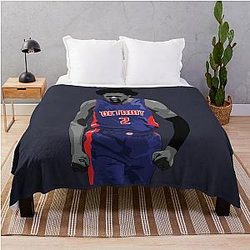 Cade Cunningham Vector Celebration Throw Blanket