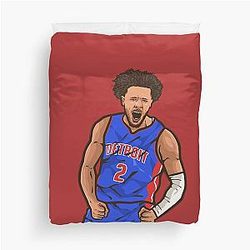 Cade Cunningham Cartoon Duvet Cover