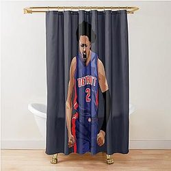 Cade Cunningham Vector Celebration Shower Curtain