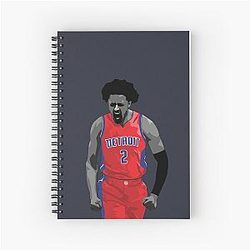Cade Cunningham Vector Celebration Spiral Notebook