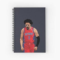 Cade Cunningham Vector Celebration Spiral Notebook