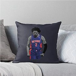 Cade Cunningham Vector Celebration Throw Pillow