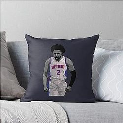Cade Cunningham Vector Celebration Throw Pillow