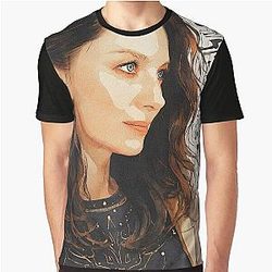 Caitriona Balfe Abstract Graphic T-Shirt