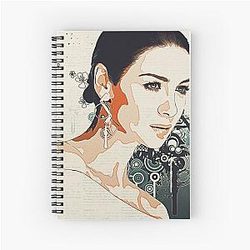 Caitriona Balfe Abstract Spiral Notebook