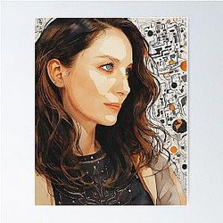 Caitriona Balfe Abstract Poster