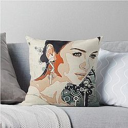Caitriona Balfe Abstract Throw Pillow