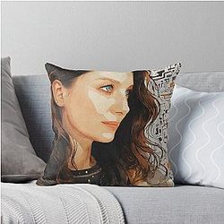Caitriona Balfe Sketch Abstract Throw Pillow