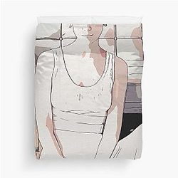 Caitriona Balfe Sketch Duvet Cover