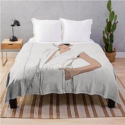 Caitriona Balfe Sketch Throw Blanket