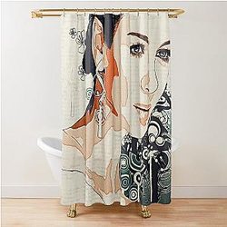 Caitriona Balfe Sketch Abstract Shower Curtain