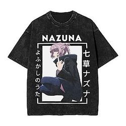 Y2K Retro Nazuna PTTT2907 Washed Call of the Night T-Shirts