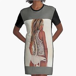 Cameron Diaz Painting Graphic T Shirt Dress