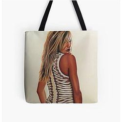 Cameron Diaz Painting All Print Tote Bag