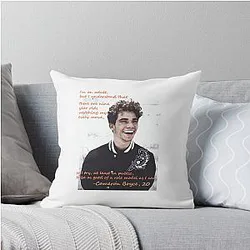 Cameron Boyce portrait throw pillow