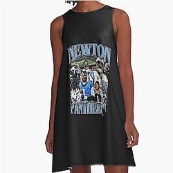 Cam Newton Vintage Bootleg Yellow Family Studio 49 A-Line Dress