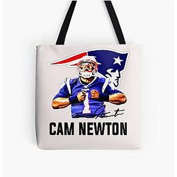 Cam Newton Welcome to Patriots Tote Bag