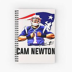 Cam Newton Welcome to the Patriots Spiral Notebook