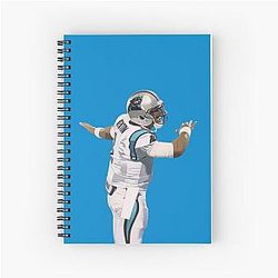 Cam Newton Panthers Spiral Notebook