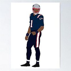 Cam Newton Patriots Poster