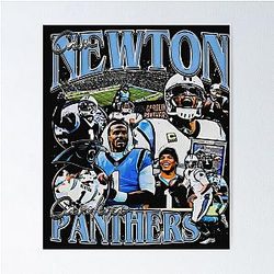Cam Newton Vintage Bootleg Yellow Family Studio 49 Poster