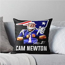 Cam Newton Welcome to Patriots Throw Pillow