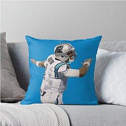 Cam Newton Panthers Throw Pillow