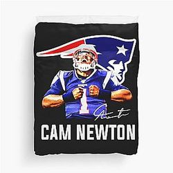 Cam Newton Welcome to Patriots Duvet Cover