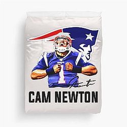 Cam Newton Welcome to Patriots Duvet Cover