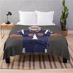 Cam Newton New England Patriots Jersey Throw Blanket