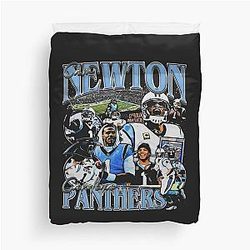 Cam Newton Vintage Bootleg Yellow Family Studio 49 Duvet Cover
