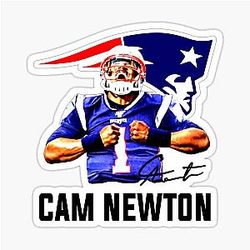 Cam Newton Welcome to Patriots Sticker