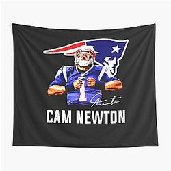 Cam Newton Welcome to Patriots Tapestry