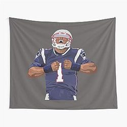 Cam Newton New England Patriots Jersey Tapestry