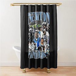 Cam Newton Vintage Bootleg Yellow Family Studio 49 Shower Curtain