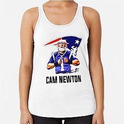 Cam Newton Welcome to Patriots Racerback Tank Top