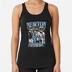 Cam Newton Vintage Bootleg - Yellow Family Studio 49 Racerback Tank Top