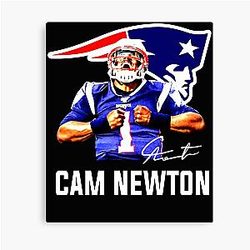Cam Newton Welcome to Patriots Canvas Print