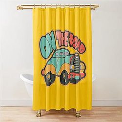 On the Road (again) - Canned Heat, traveler, Classic Cars Shower Curtain