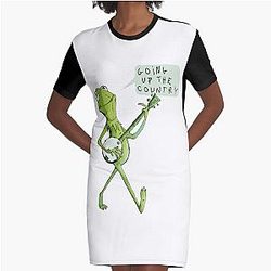 Kermit Sings Canned Heat Das Land Graphic T-Shirt Kleid