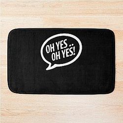 Carl Cox Oh Yes White Text Classic T-Shirt Bath Mat