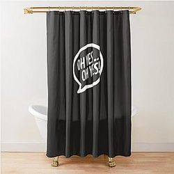 Carl Cox Oh Yes White Text Classic T-Shirt Shower Curtain