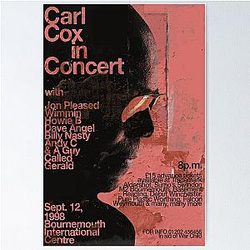 Carl Cox Live War Child 1998 Poster