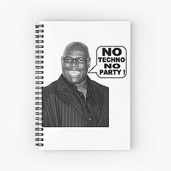 Carl Cox No Techno No Party Spiral Notebook